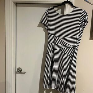 Market Spruce black and white striped dress